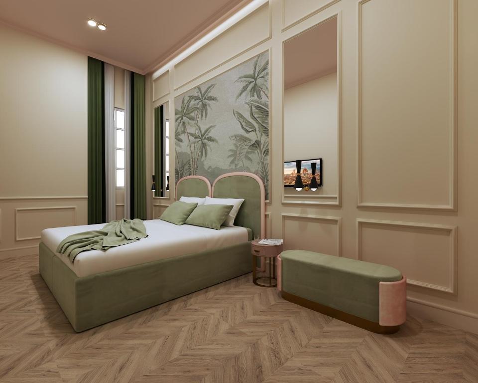 Hotel La Gemma ฟลอเรนซ์ ภายนอก รูปภาพ 3D rendering of a bedroom